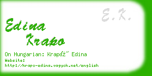 edina krapo business card